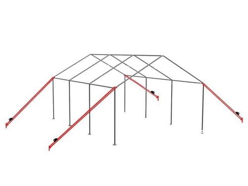Kit anti-tempête pour tous les types de tentes - avec système d'ancrage pour sol dur (béton)