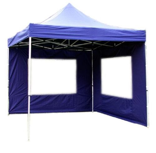 Tente tonnelle pliante 3x3m Semi PRO Alu, 29 mm avec ses 4 cotés bleu