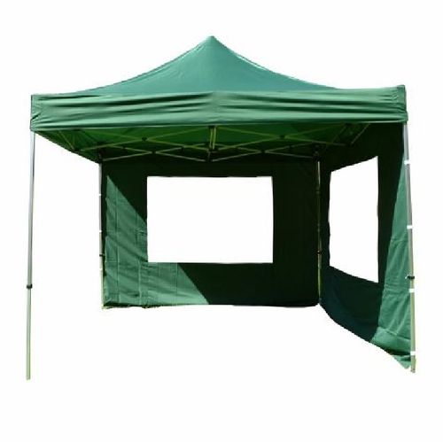 Tente tonnelle pliante 3x3m Semi PRO Alu, 29 mm avec ses 4 cotés vert