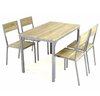 4 chaises Bistro bois + table à manger 110 cm