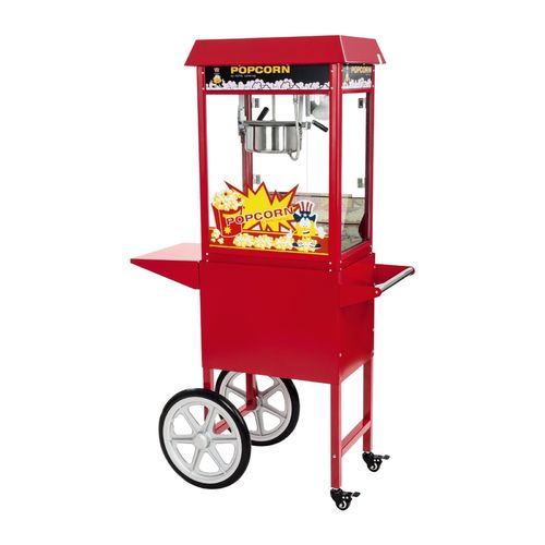 Machine à pop corn avec chariot rouge PRO EQUIP 1600 W 220 volt