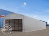 5x24m hangar, porte 4,1x2,5m, toile PVC de 550 g/m², gris | avec statique