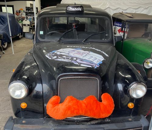 Moustache pour voiture camion,quad,tuning,orange,78x25x10cm
